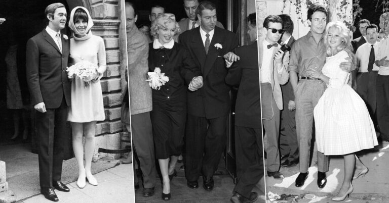 Мэрилин Монро в черном и еще 6 необычных свадебных платьев звезд XX века
