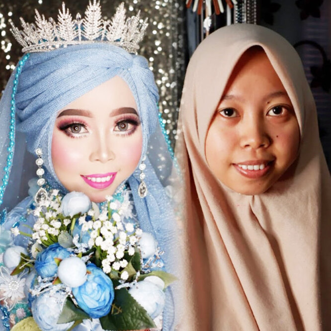 Как на самом деле выглядят индонезийские невесты: фото до и после