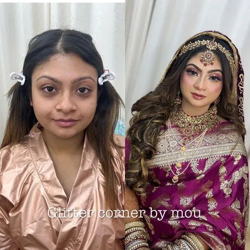 Как на самом деле выглядят невесты из Бангладеша: фото с макияжем и без