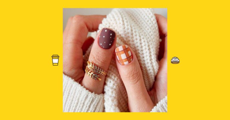 С пледом и какао: 8 стильных маникюров в клетку, которые сделают осень уютнее