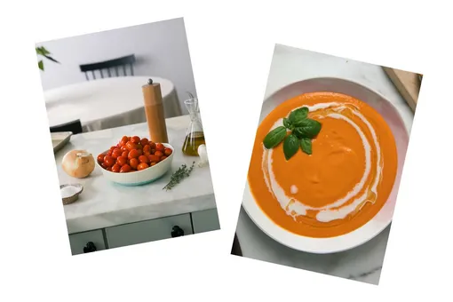 томатный суп на противне