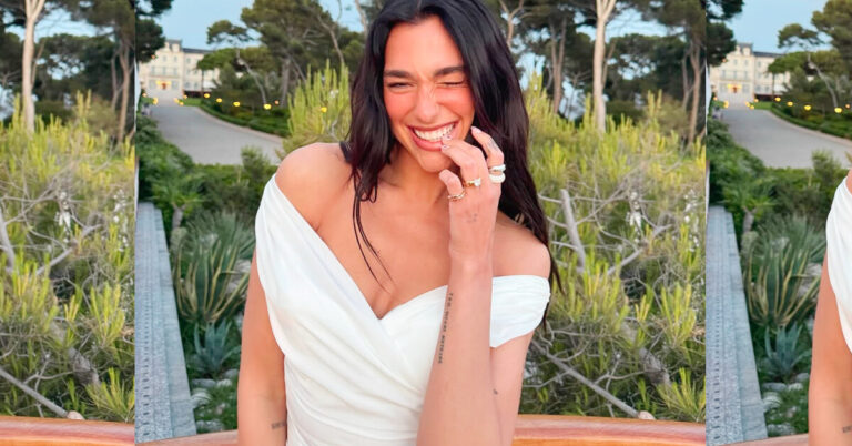 Френч с золотыми бусинами — повторяем необычный и стильный маникюр Дуа Липы