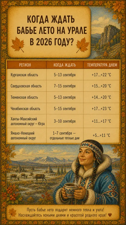 бабье лето на Урале 2026