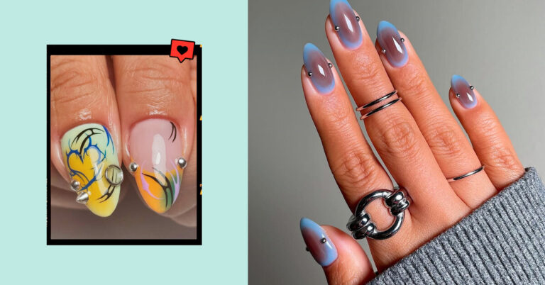 Маникюр с пирсингом: 13 модных вариантов на осень в стиле хэви-метал