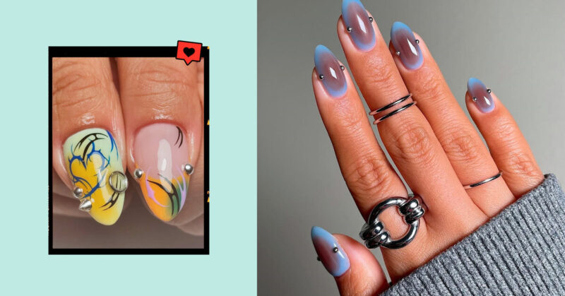 Маникюр с пирсингом: 13 модных вариантов на осень в стиле хэви-метал Маникюр с пирсингом: 13 модных вариантов на осень в стиле хэви-метал
