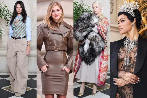 Кружево, кожа и даже корона «из Лувра»: самые яркие звездные образы на Неделе моды в Париже