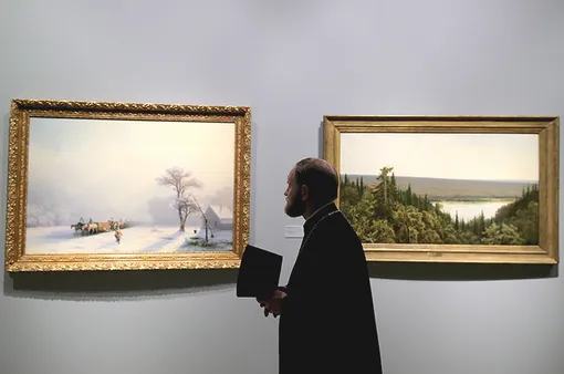Картина «Зимний обоз в пути» хранится в Смоленской художественной галерее