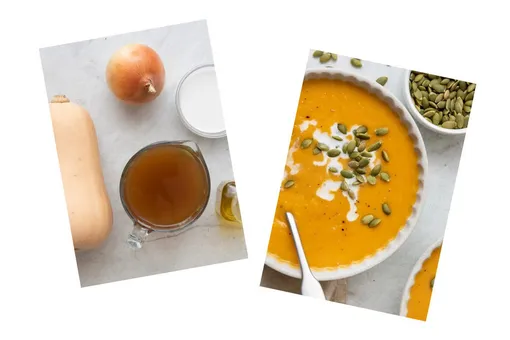 суп на противне из мускатной тыквы