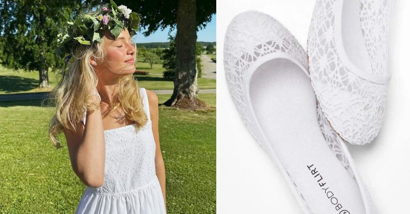 Модная обувь на лето 2026 — кружевные балетки Модная обувь на лето 2026 — кружевные балетки