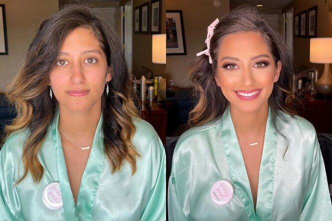 Как на самом деле выглядят американские невесты: фото с макияжем и без
