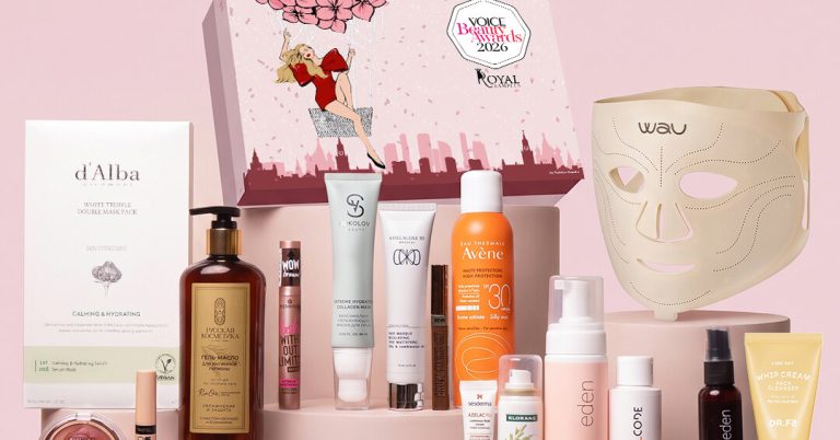 Эксклюзивный бокс VOICE и Royal Samples, посвященный VOICE Beauty Awards 2026: более 17 продуктов всего за 2 599 рублей