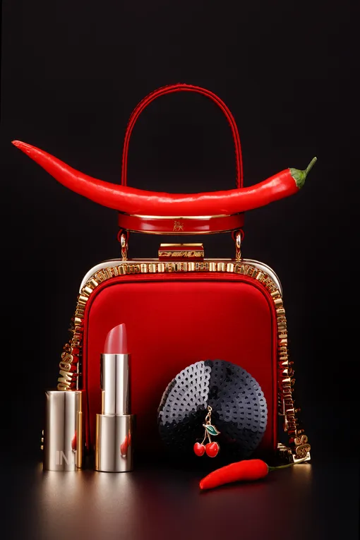 Сумка 2Mood, колье Moschino (Poison Drop), браслет FreyWille, пэстисы Scandale Maniere, помада (Рив Гош)